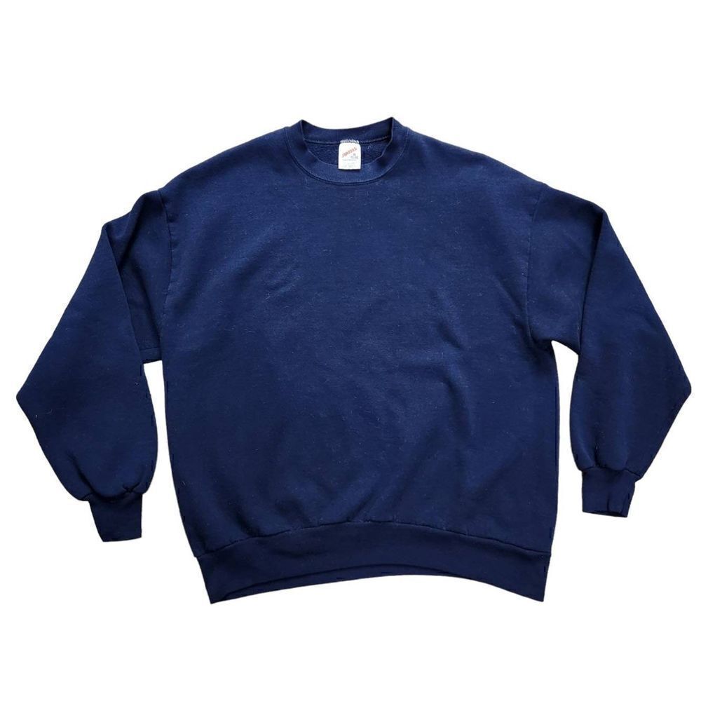 90s JERZEES Grid Tag MADE IN USA  Sweatshirt size men's XL Blue cotton blend